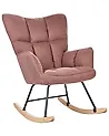 Rocking Chair OULU Fabric Pink