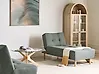 Chaise Longue ALSTEN Fabric Green