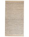 Teppich Wolle beige 80 x 150 cm Kurzflor BANOO_848858
