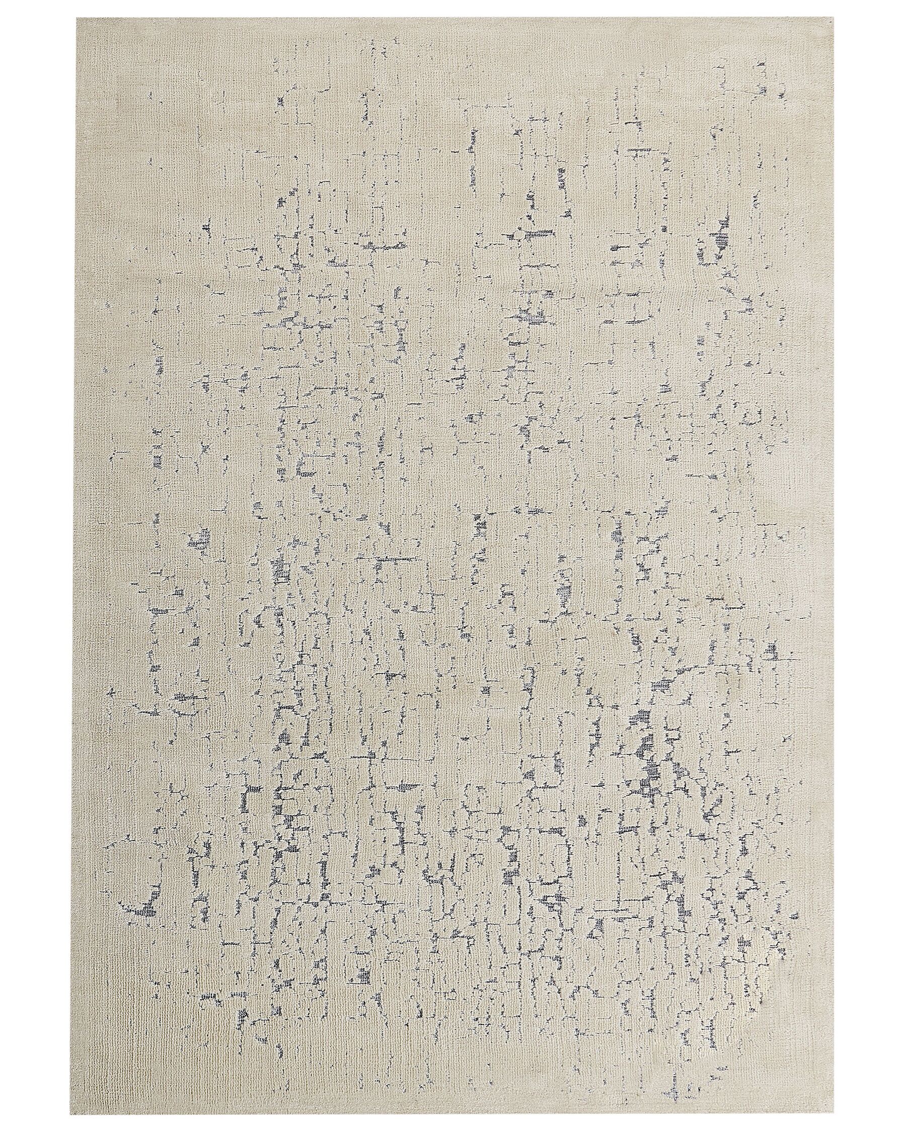 Teppich creme / grau 160 x 230 cm abstraktes Muster Kurzflor NAKUS_885752