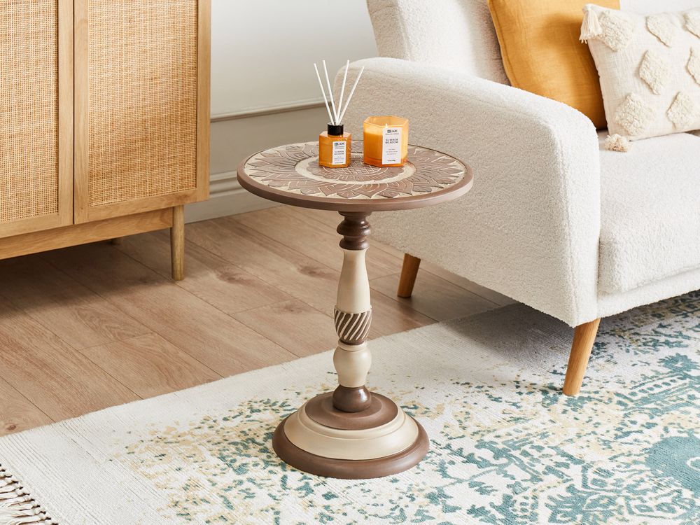 Table d'appoint EULO Bois de manguier Marron