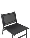 Krzesło ogrodowe z podnóżkiem czarne MARCEDDI_897095