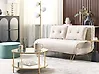 Sofá cama 2 plazas VESTFOLD Terciopelo Beige