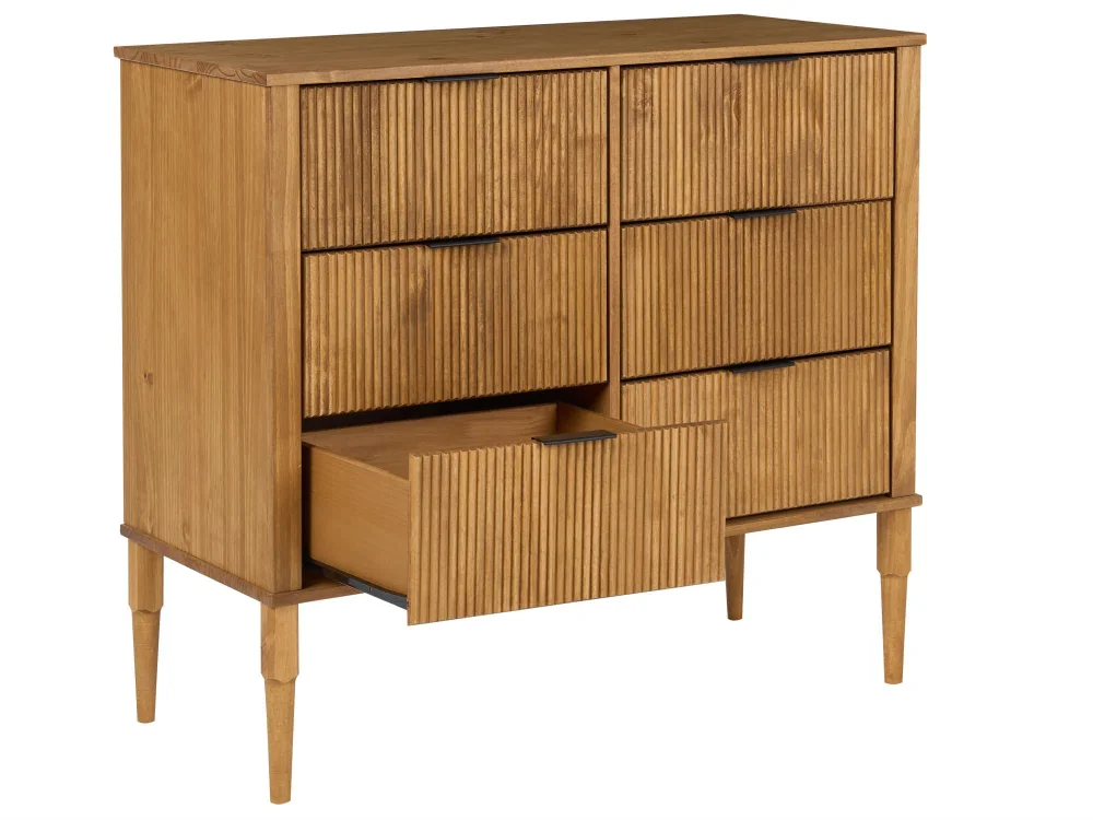 Schlafzimmer Set Kiefernholz FLAVIGNAC 140 x 200 cm Hellbraun_1118468