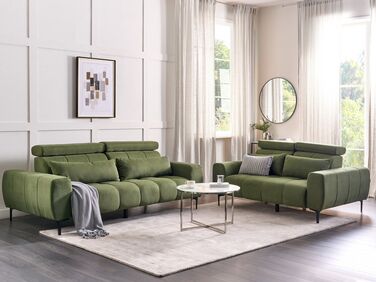 Fabric Living Room Set Green VEGAMO