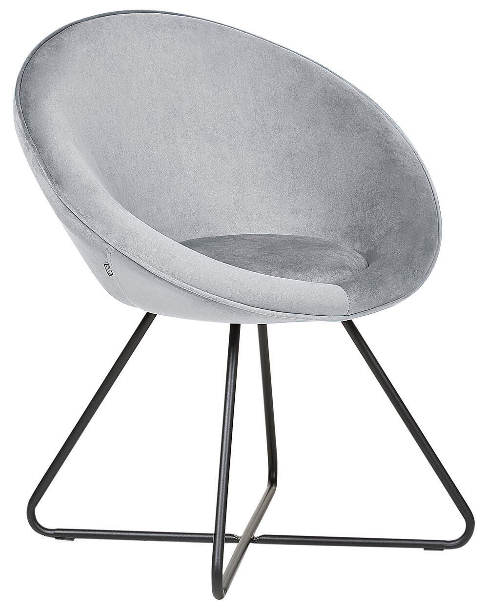 Dining Chair FLOBY II Velvet Light Grey Beliani