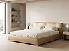 Bed Leather PARIS 180 x 200 cm (EU Super King) Gold