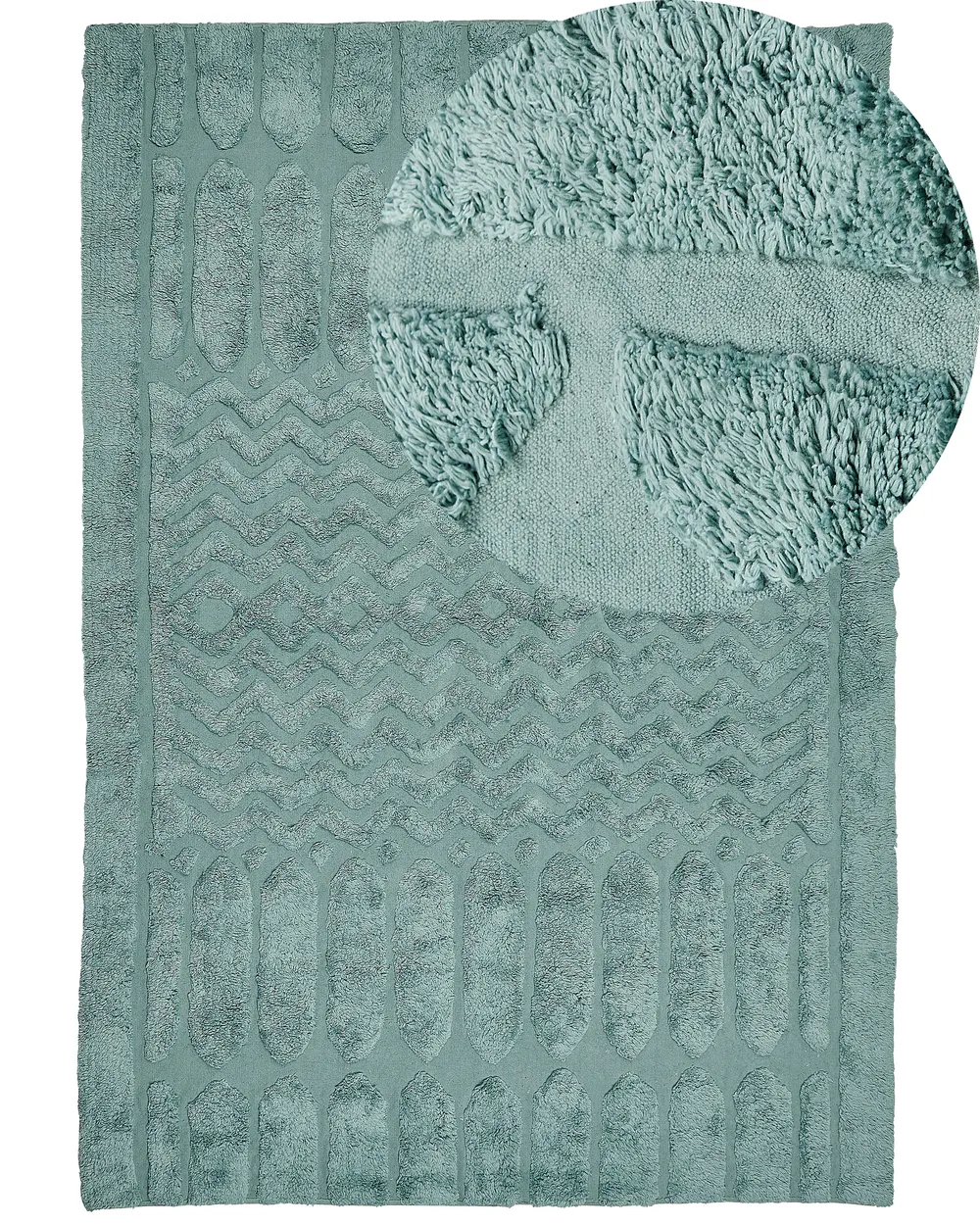 Tapete em algodão verde menta, tamanhos diversos SIRNAK