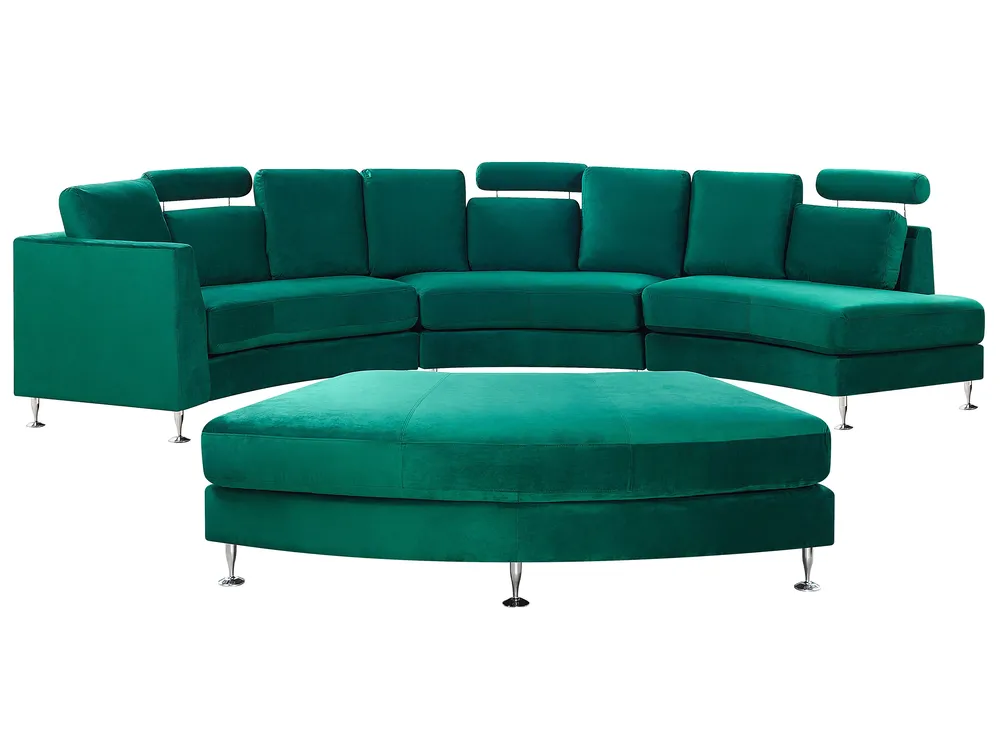 Divano semicircolare 7 posti ROTUNDE Velluto Verde scuro_793582
