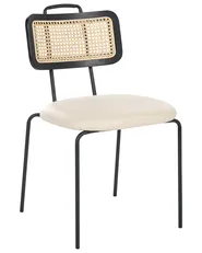 Set of 2 Dining Chairs ADELANTO Metal Light Beige_1039728