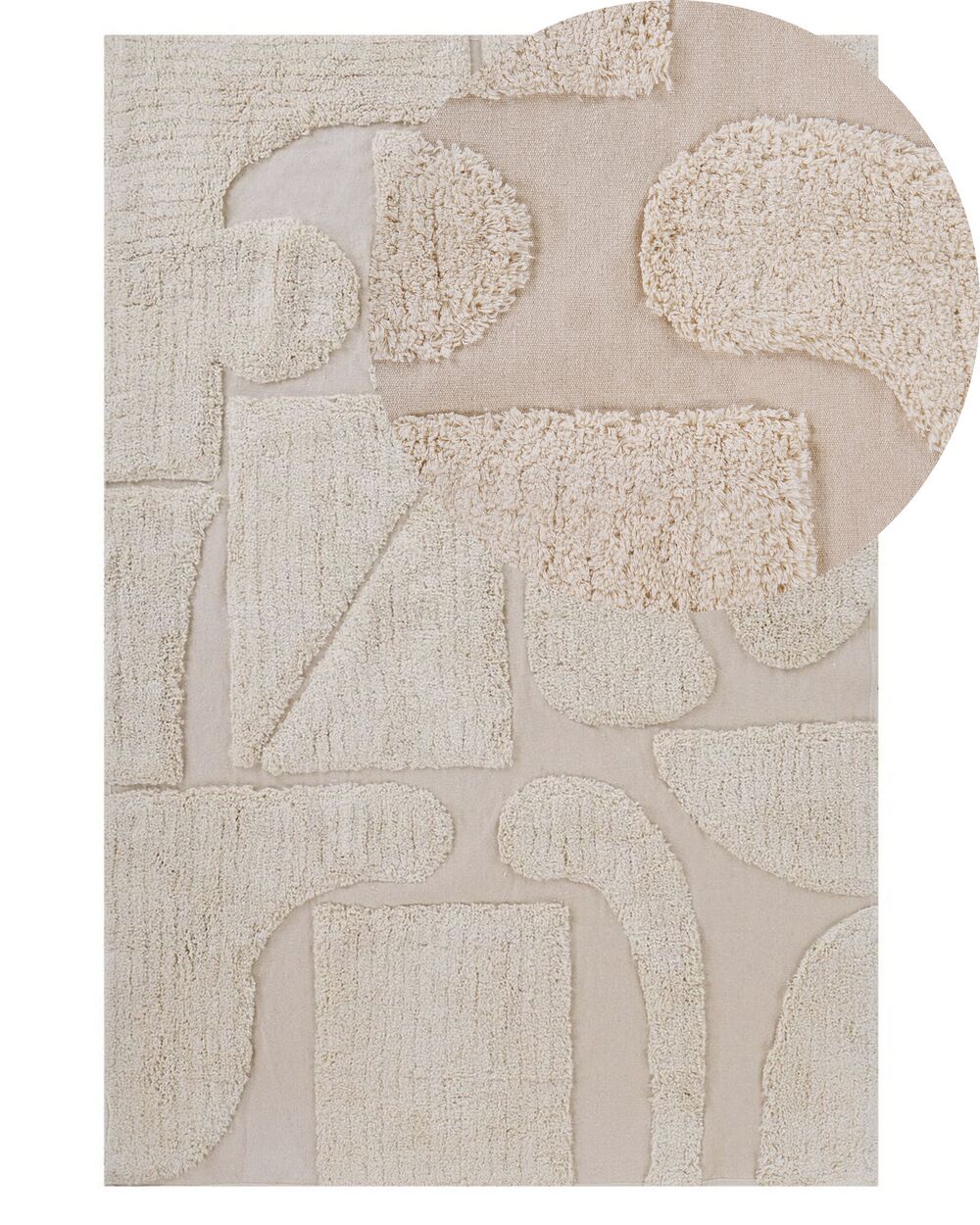 Rug DIYADIN Beige 140 x 200 cm Cotton