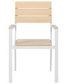 Zestaw 6 krzeseł ogrodowych beżowy COMO_884164
