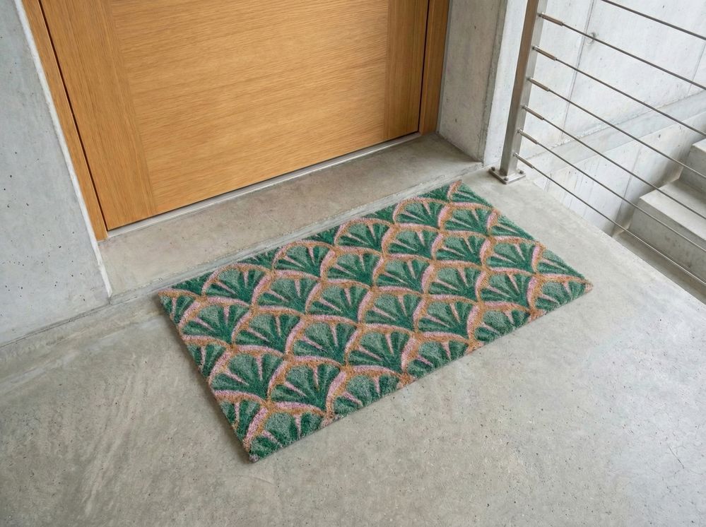 Tapete de entrada TATALIK Verde 50 x 80 cm Fibra de coco