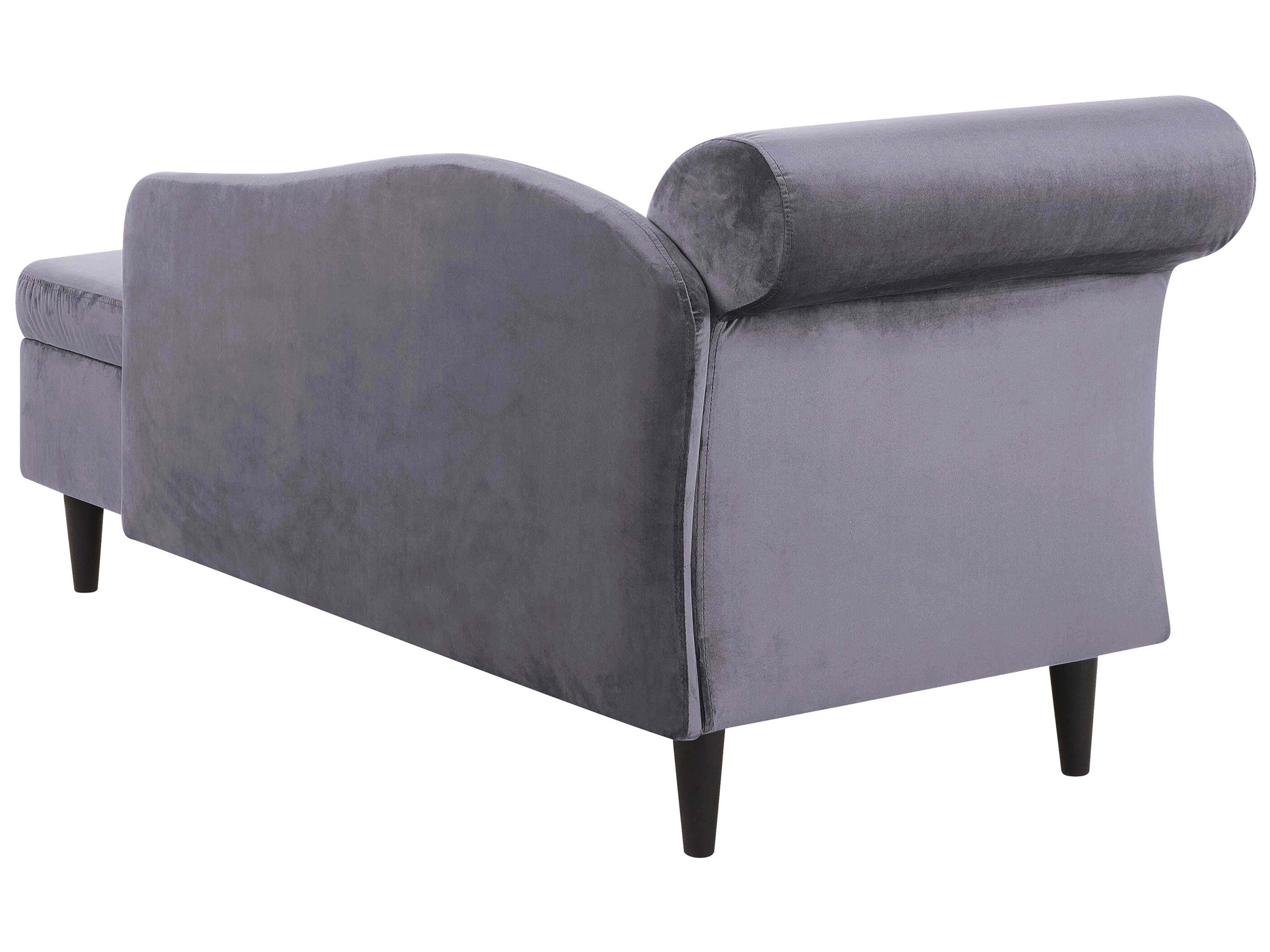 Chaise longue de salon, chaise de relation velours gris con6836 Chaise longue de salon, chaise de relation velours gris con6836