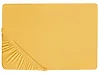 Fitted Sheet JANBU 160 x 200 cm Cotton Mustard