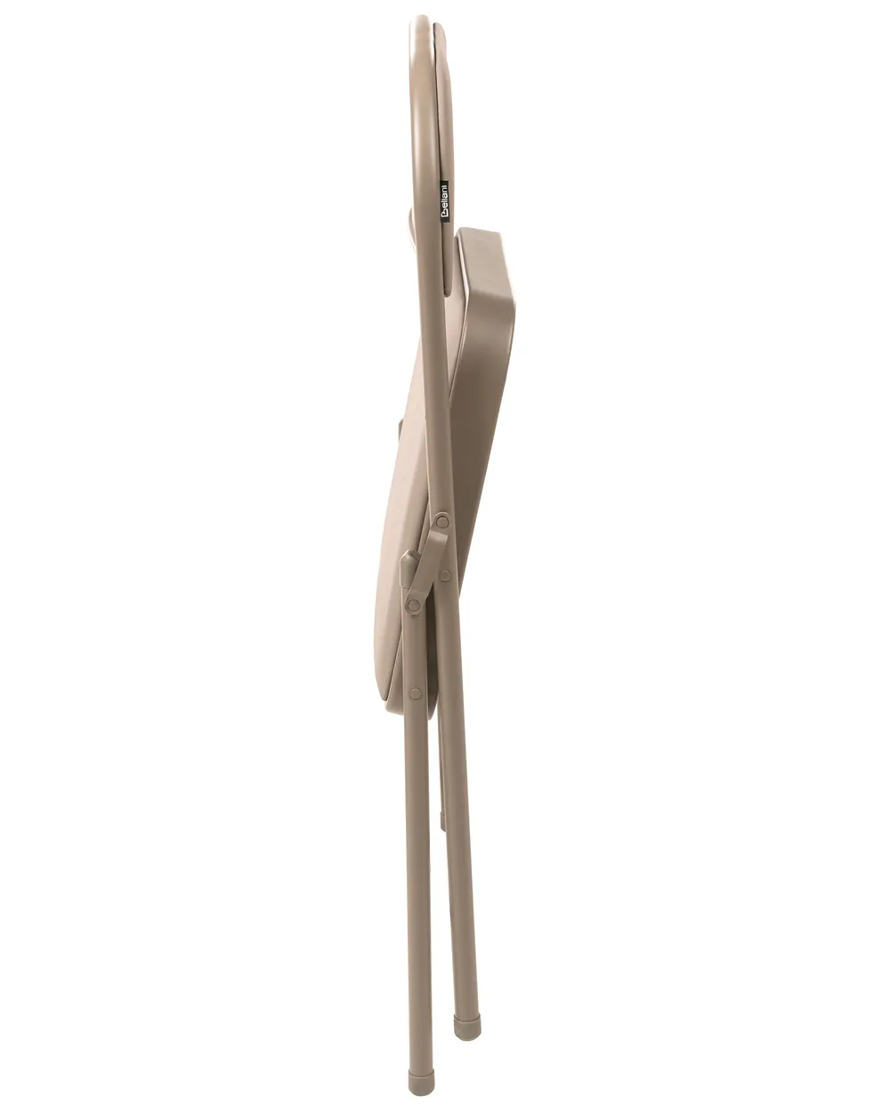 Set of 4 Folding Chairs SHASTA Metal Beige_1039663