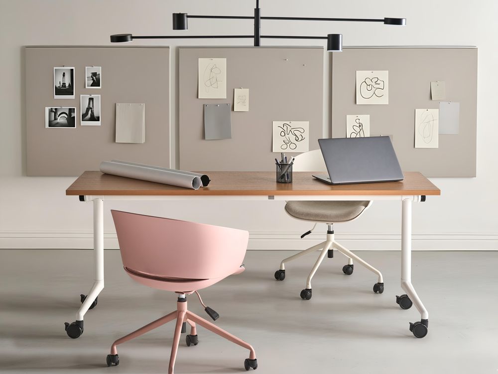 Bureau pliable CAVI 180 cm x 60 cm Marron