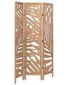 Drevený 3-dielny skladací paraván 170 x 122 cm svetlé drevo VERNAGO_874103
