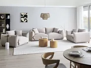 Sofa 3 Seater LUVOS Velvet Taupe_970496