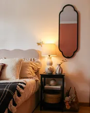 Wall Mirror TROUY 40 cm 102 cm Metal Black_1051303