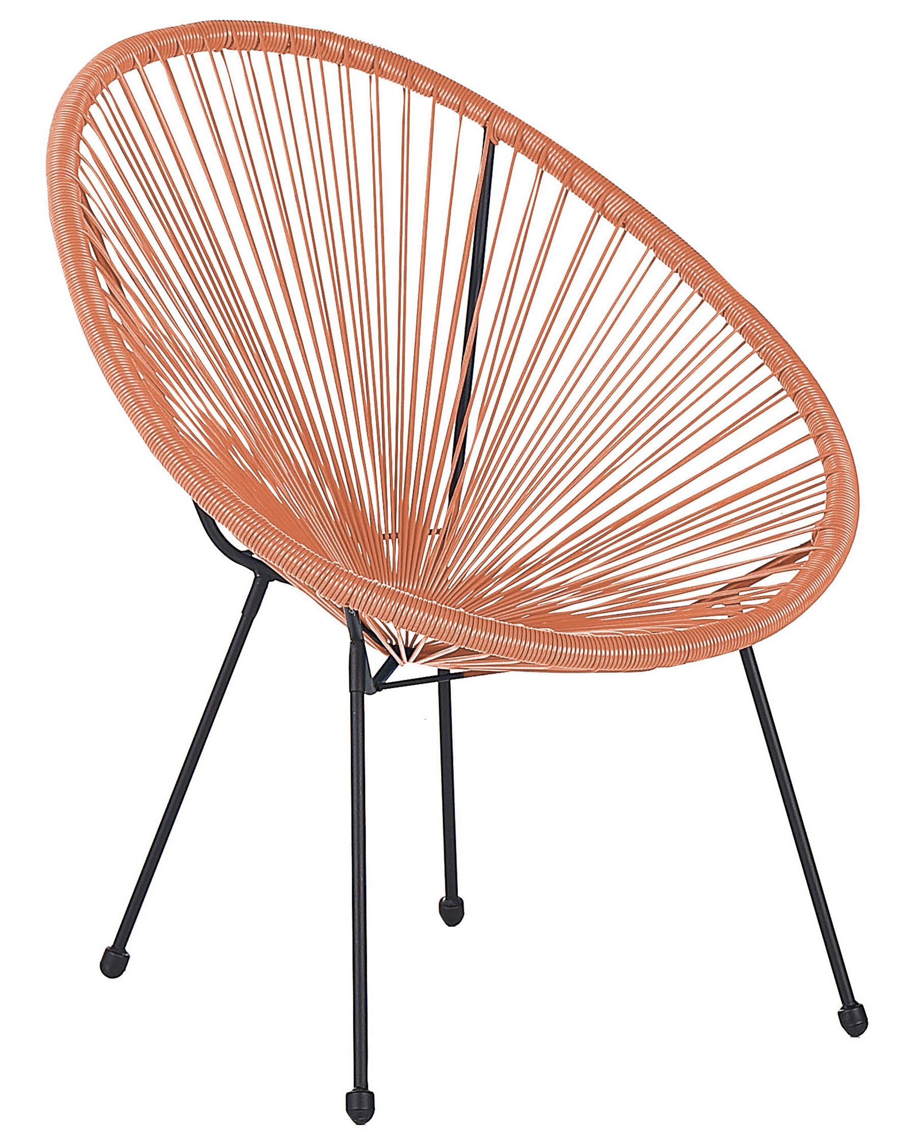 PE Rattan Accent Chair Orange ACAPULCO II_813857