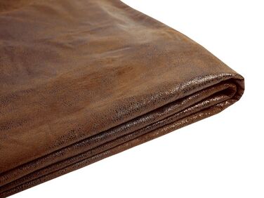 Funda de piel sintética marrón para cama 160 x 200 cm FITOU