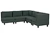 Modular Corner Sofa 5 Seater UNSTAD Fabric Dark Green Left Hand