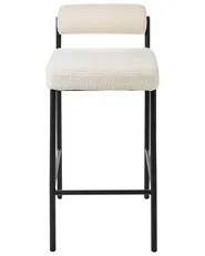 Set di 2 sedie alte AMAYA Bouclé Bianco sporco_928340