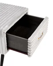 Comodino 1 cassetto FLAYAT Velluto a coste Grigio chiaro_968042
