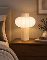 Table Lamp ABENS Wood Light Brown