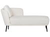 Chaise longue à gauche en tissu bouclé blanc cassé ARTHEZE_930058