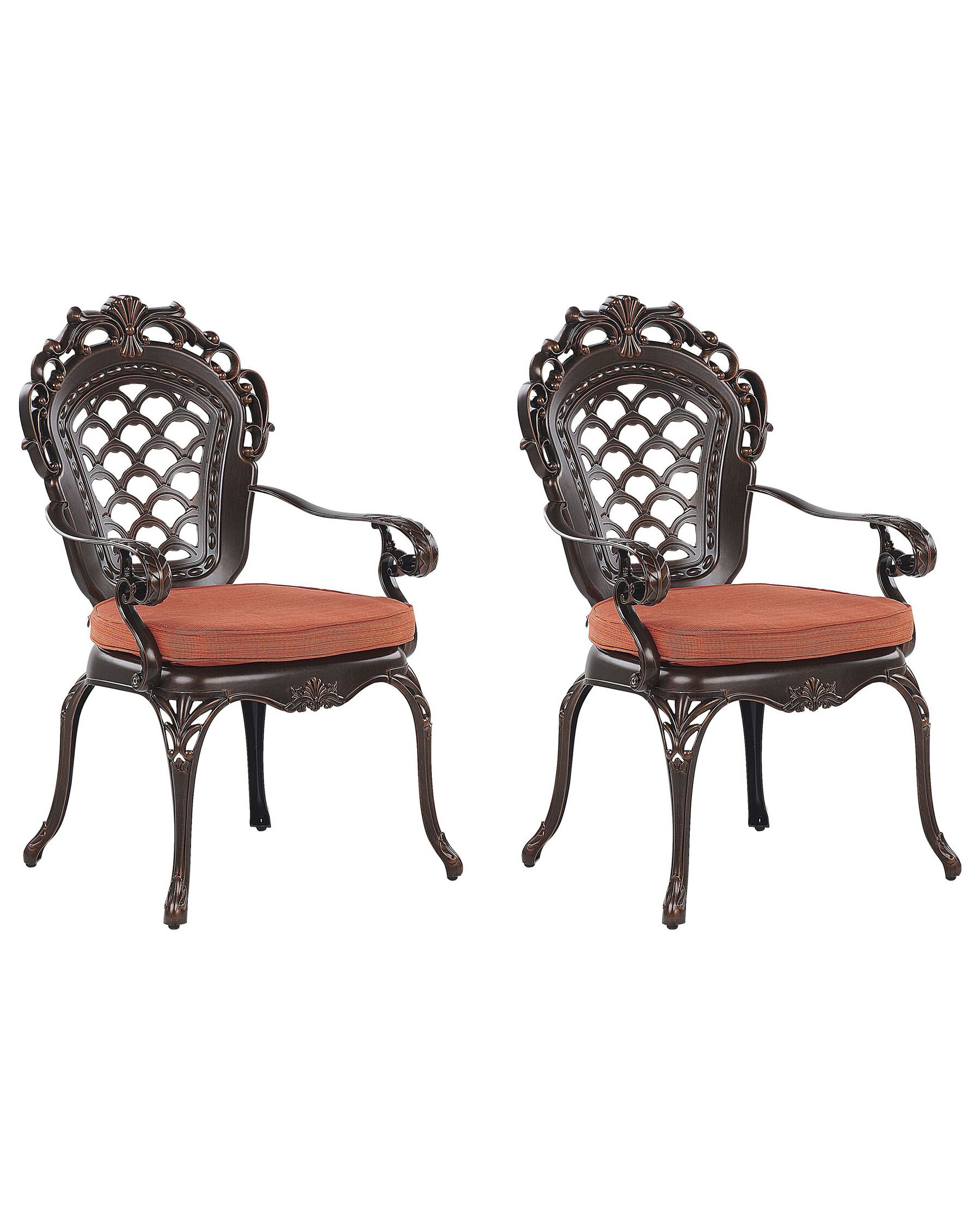 Set of 2 Garden Chairs Brown LIZZANO_765545
