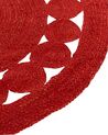 Tapis en jute rouge ⌀ 120 cm KOYUNLU_886754