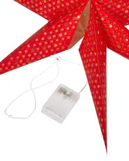 Set di 4 decorazioni da appendere LED KAMET 60 cm Stella Multicolore_947705