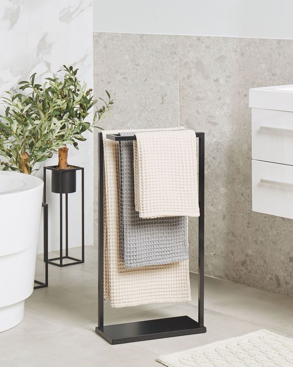 Towel Stand GARCITAS Metal Black