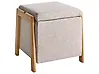 Pouf de rangement EDLAND Tissu 45 cm Beige