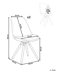 Set of 2 Dining Chairs DAKOTA White_802540
