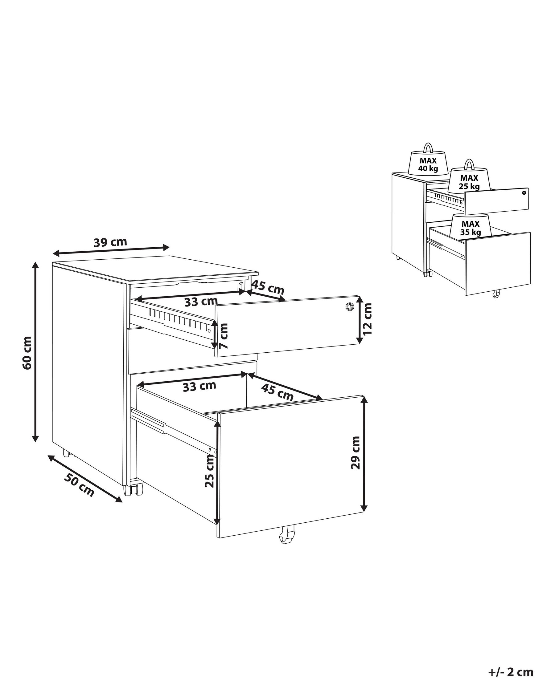 3 Drawer Metal Storage Cabinet Light Blue CAMI_843908 3 Drawer Metal Storage Cabinet Light Blue CAMI_843908