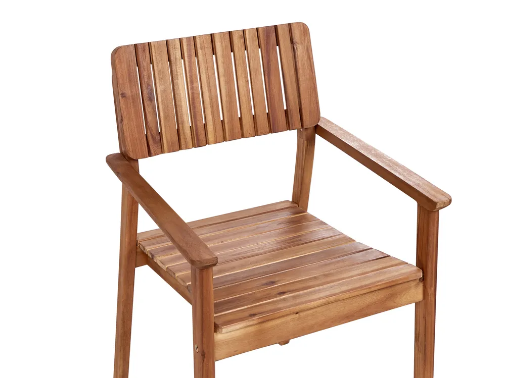 Set da pranzo da giardino 4 posti AGELLO Legno d'acacia Marrone_923504