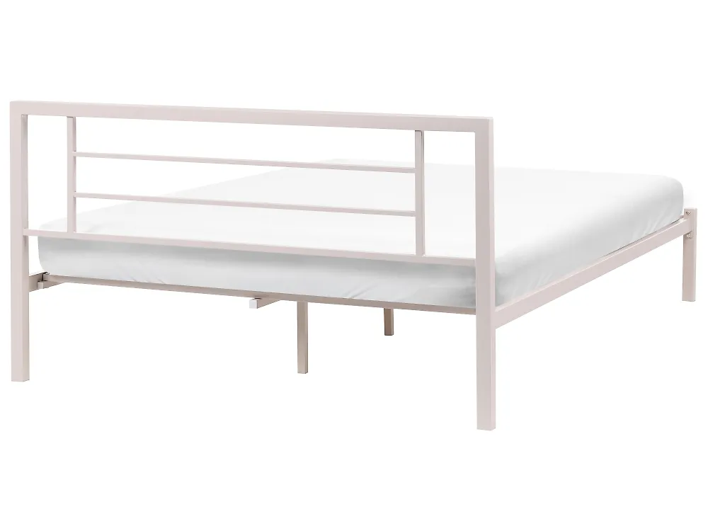 Cama Metal CUSSET 160 x 200 cm Creme claro_1162083