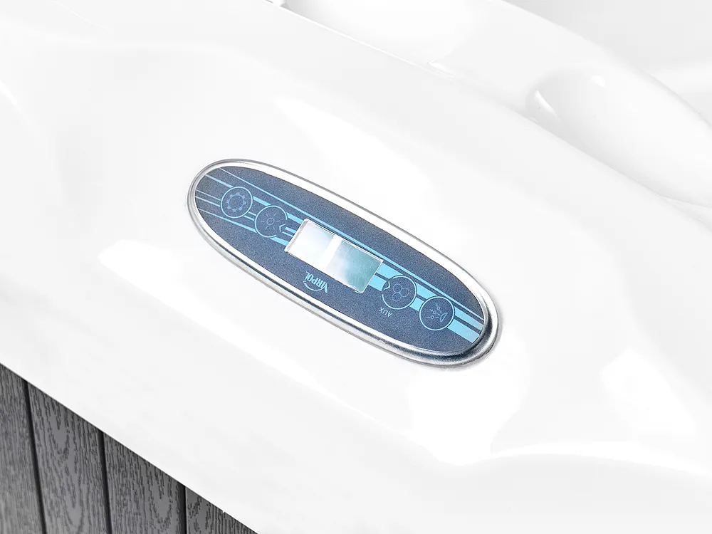 Outdoor Whirlwanne mit LED HORCONES Grau_1081917