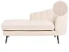 Chaise longue derecha ALLIER Bouclé Beige claro