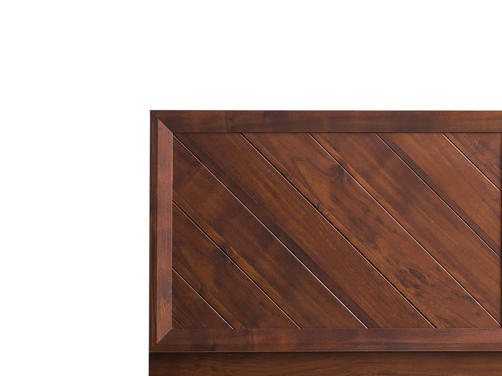 Bed with LED MIALET 180 x 200 cm (EU Super King) Dark Brown_748129