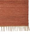 Teppich Jute rot 160 x 230 cm Kurzflor zweiseitig LUNIA_846251