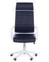 Kancelárska stolička z umelej kože čierna LEADER_860985