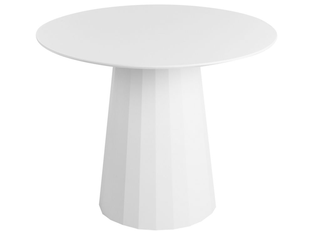 Round Dining Table 100 cm White PLATO Beliani