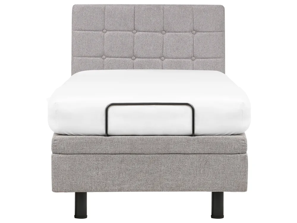 Adjustable Bed Fabric DUKE 90 x 200 cm (EU Single) Light Grey_973499