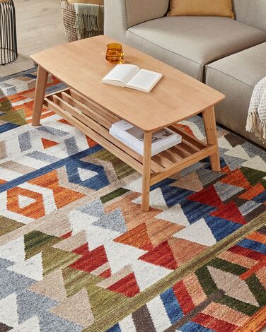 Wool Kilim Area Rug 160 x 230 cm Multicolour KAGHSI