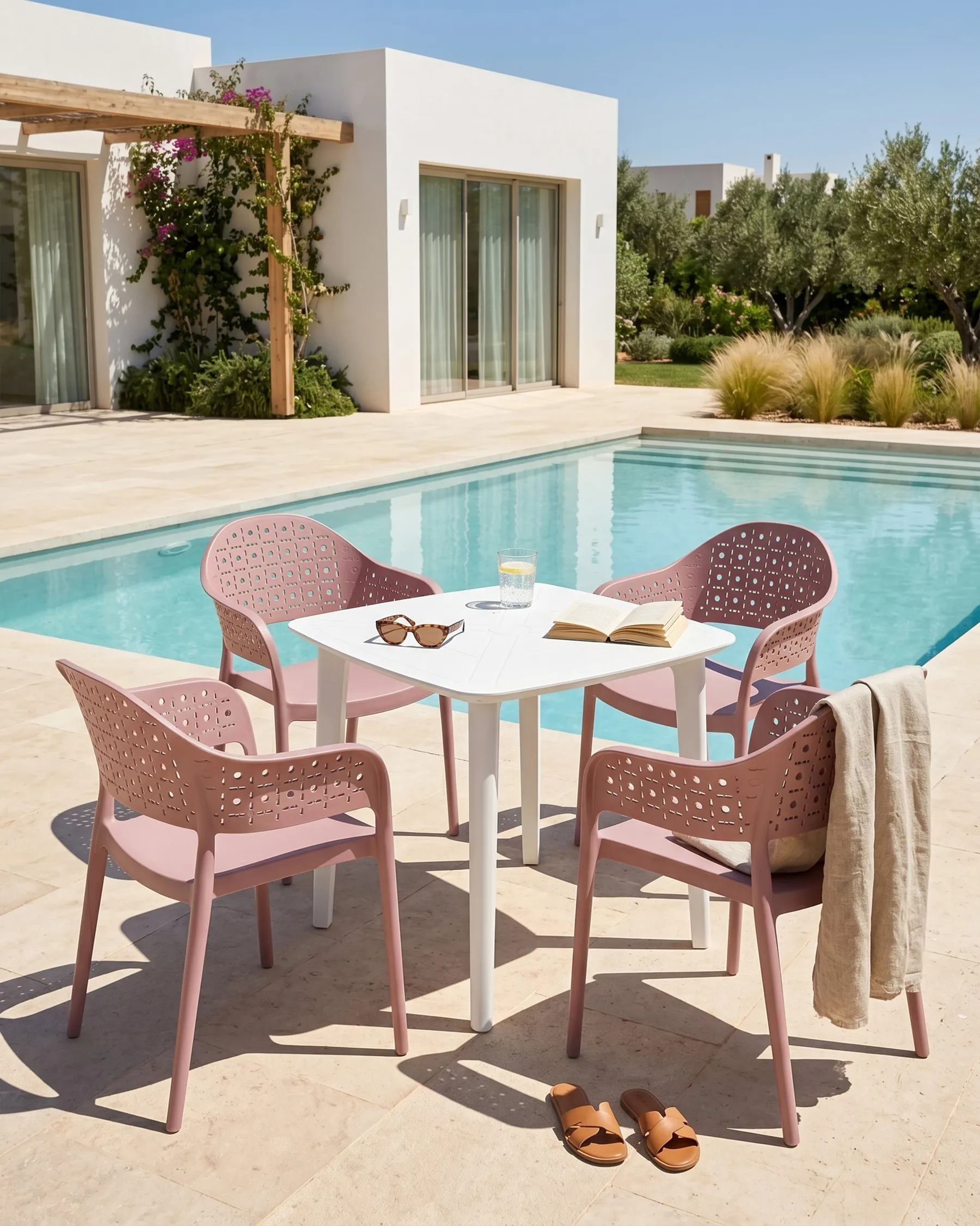 Set of 4 Chairs NARINO Pink_1069748