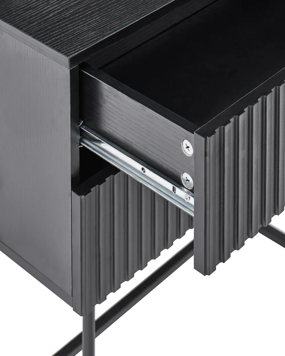 2 Drawer Bedside Table COVENTRY Black/ Gold_1033607